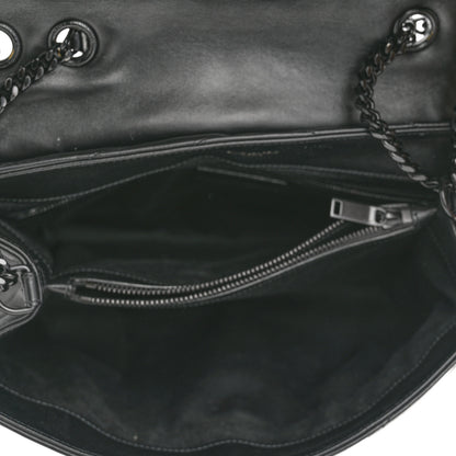 Saint Laurent Calfskin Y Quilted Monogram Monochrome Medium Loulou Chain Satchel Black 4 of 9