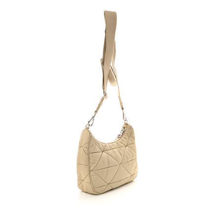 Prada Re-Nylon Triangle Quilted Padded Patchwork System Shoulder Bag Deserto 3 of 11