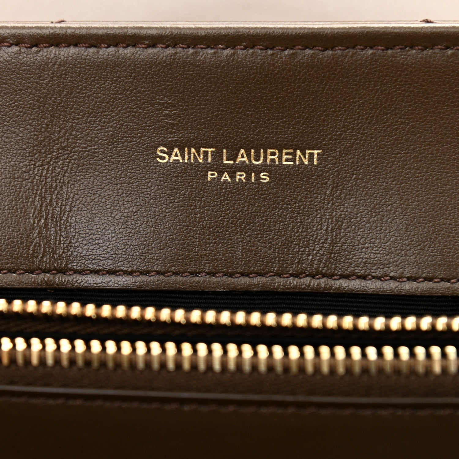 Saint Laurent Calfskin Y Quilted Monogram Medium Loulou Chain Satchel Soil Brown 6 of 12