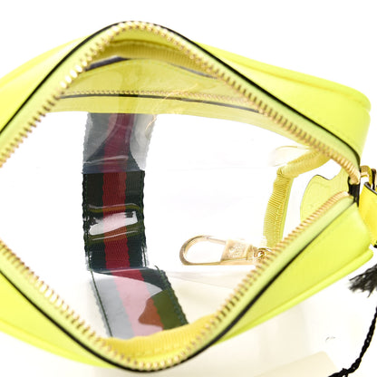 Gucci Vinyl Web Mini Ophidia Transparent Shoulder Bag Yellow Fluo 5 of 9