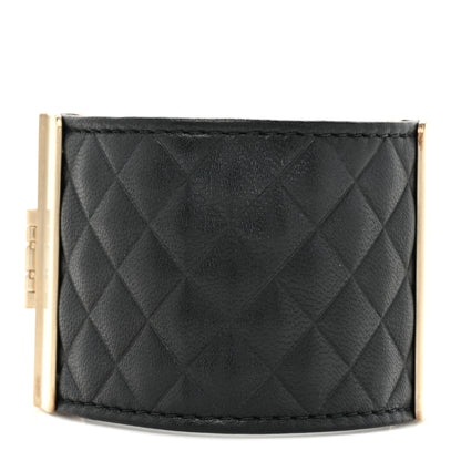 Chanel Calfskin Quilted CC Wide Cuff M Black 2 of 5