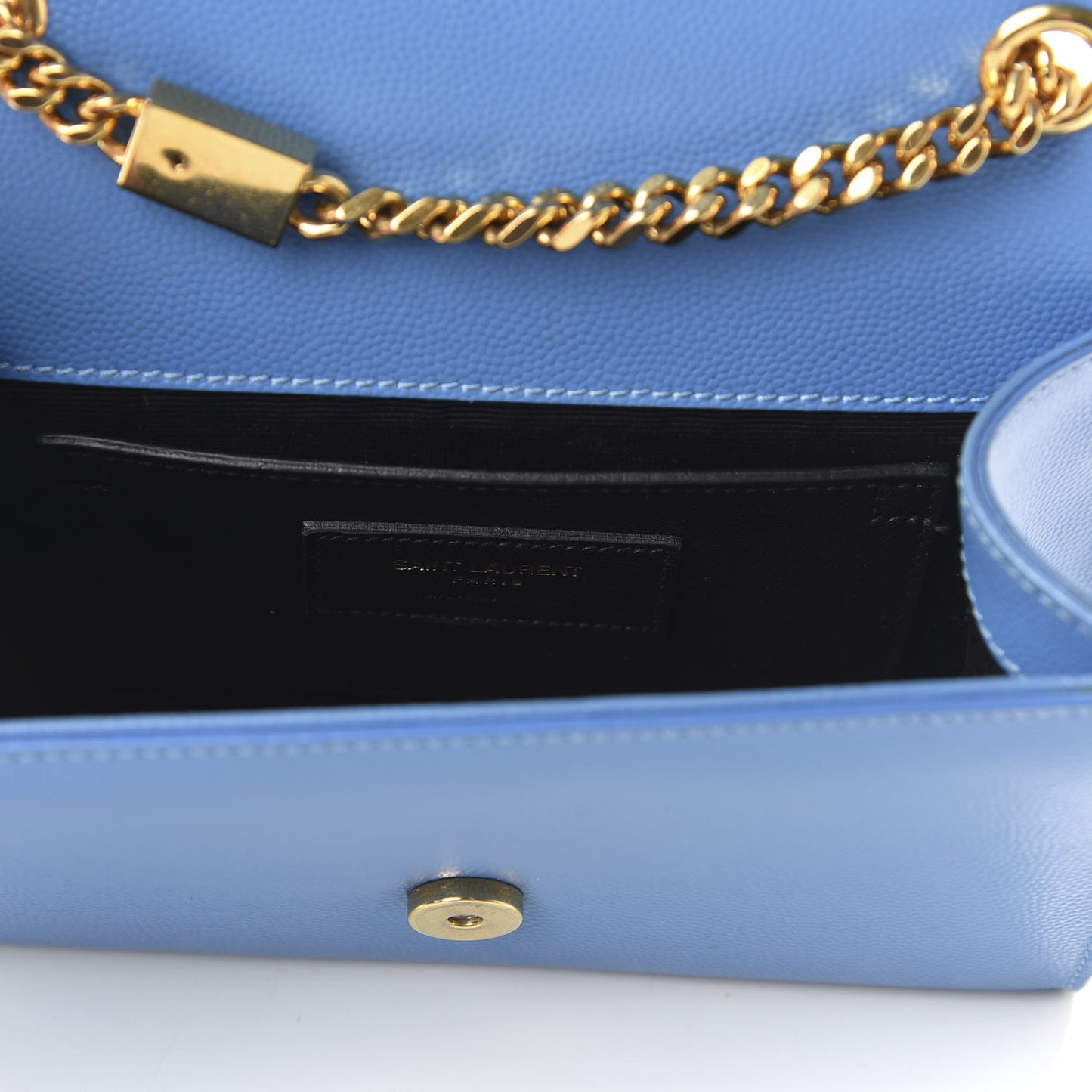 Grain De Poudre Small Classic Monogram Kate Satchel Blue Clair