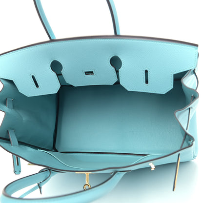 Hermes Epsom Birkin 35 Bleu Atoll 4 of 9