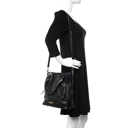 Burberry Calfskin Medium Whipstitch Tote Black 2 of 14