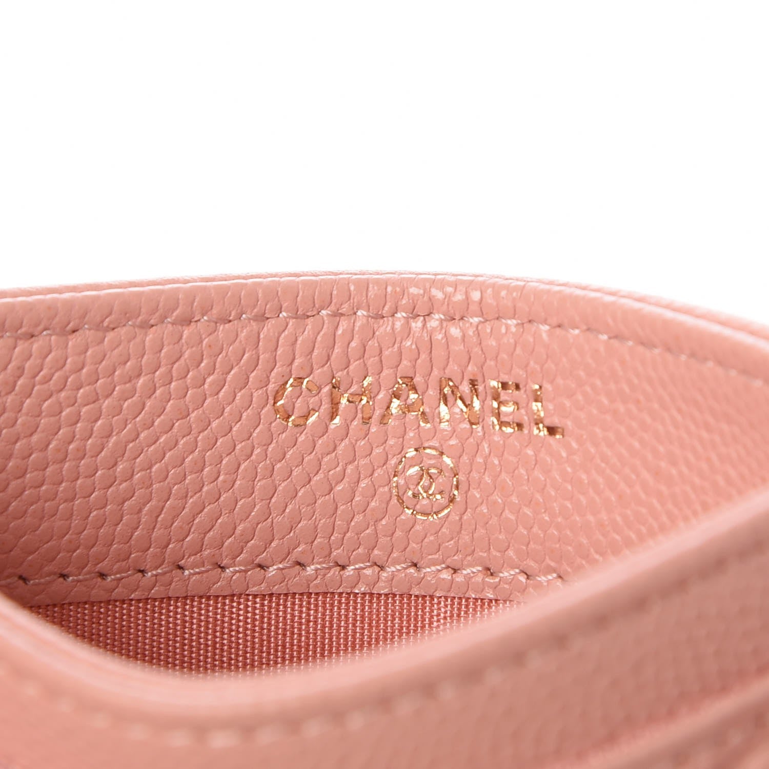 Chanel Caviar Camellia Embossed Card Holder Nude 6 of 9