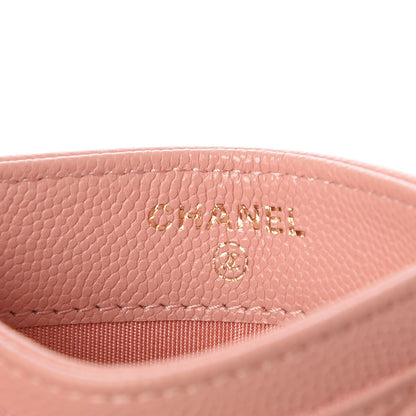 Chanel Caviar Camellia Embossed Card Holder Nude 6 of 9