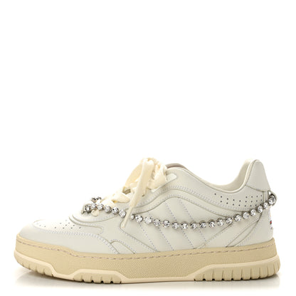 Gucci Calfskin Womens Re-Web Removable Crystal Sneakers 36 White 1 of 10