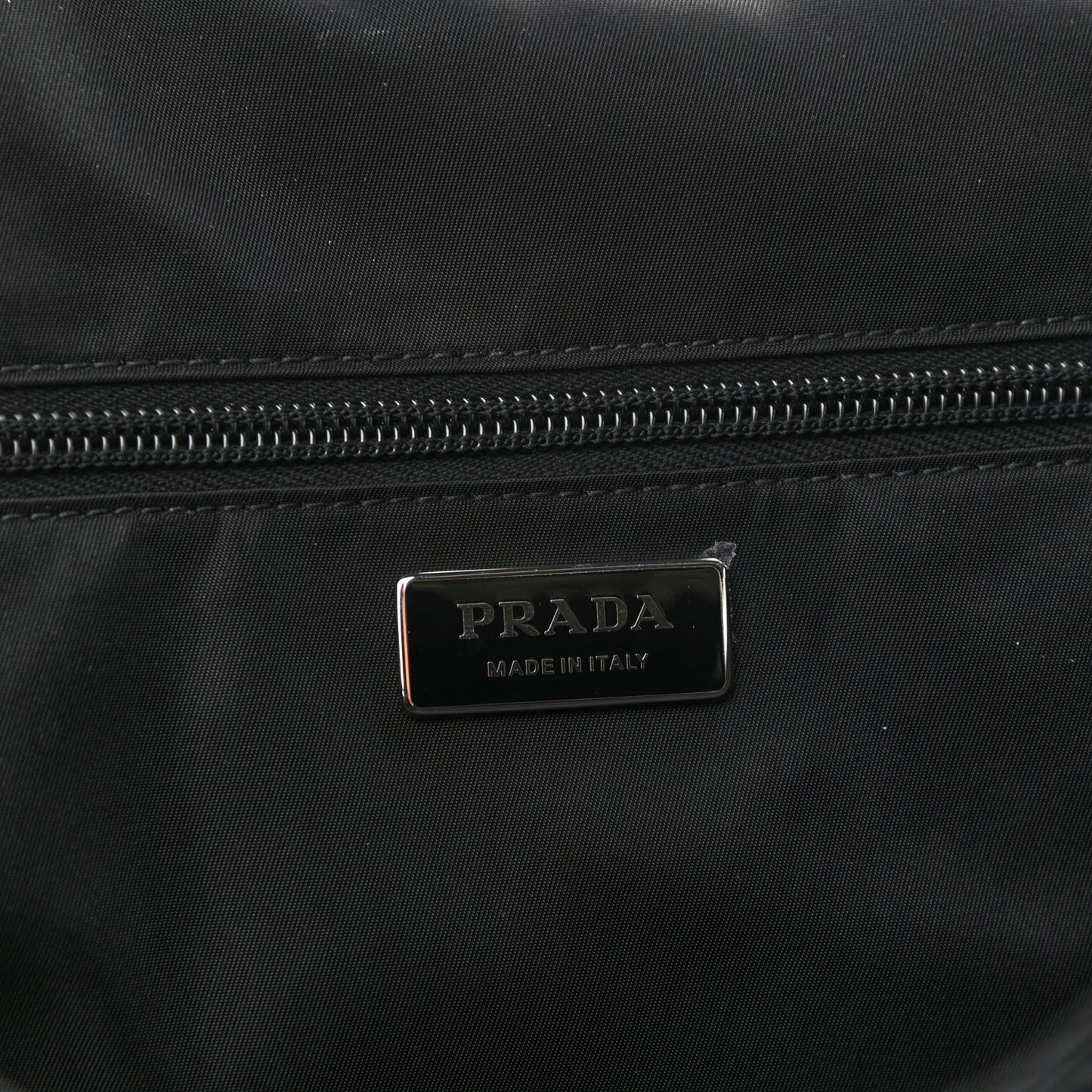 Re-Nylon Vitello Padded Large Flap Shoulder Bag Black