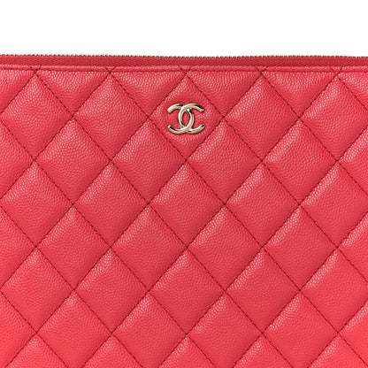 Chanel Caviar Quilted Medium Cosmetic Case Dark Pink 8 of 11