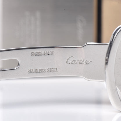 Cartier Stainless Steel Alligator 27mm Tank Solo Quartz Watch 10 of 11