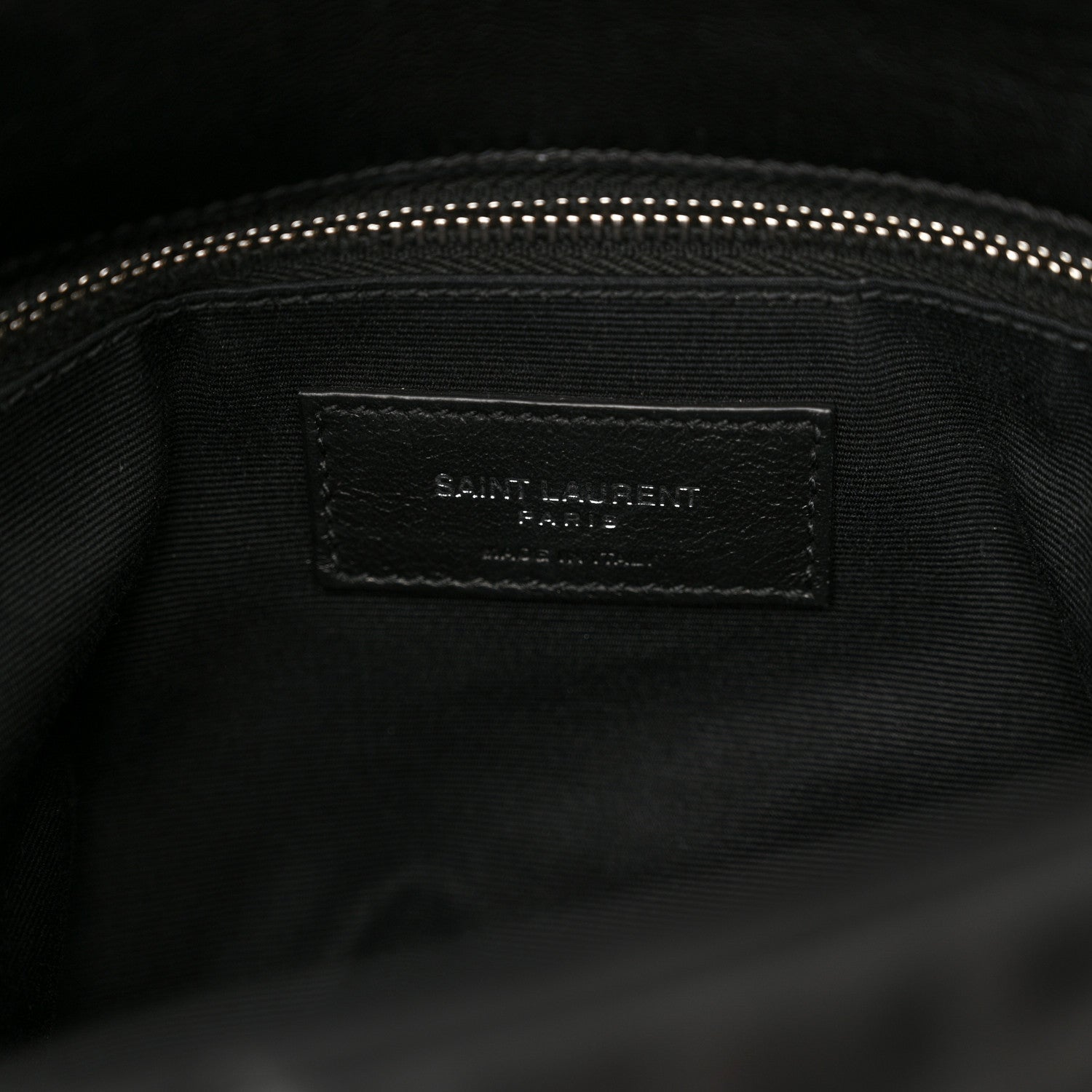 Saint Laurent Lambskin Quilted Medium Loulou Puffer Monogram Chain Satchel Black 7 of 13