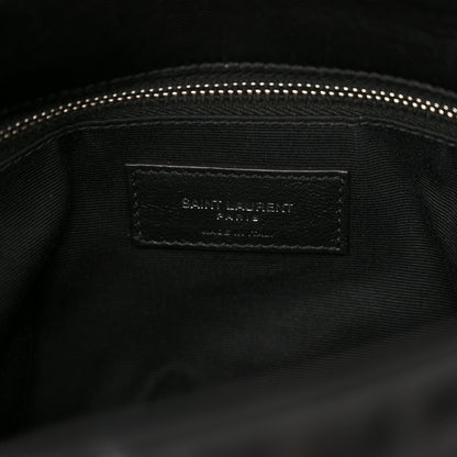 Saint Laurent Lambskin Quilted Medium Loulou Puffer Monogram Chain Satchel Black 7 of 13