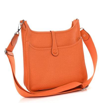 Hermes Taurillon Clemence Evelyne III PM Orange 3 of 10