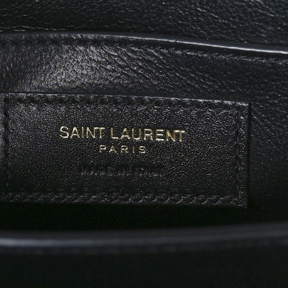 Saint Laurent Grain de Poudre Medium Classic Monogram Cassandra Top Handle Black 6 of 12