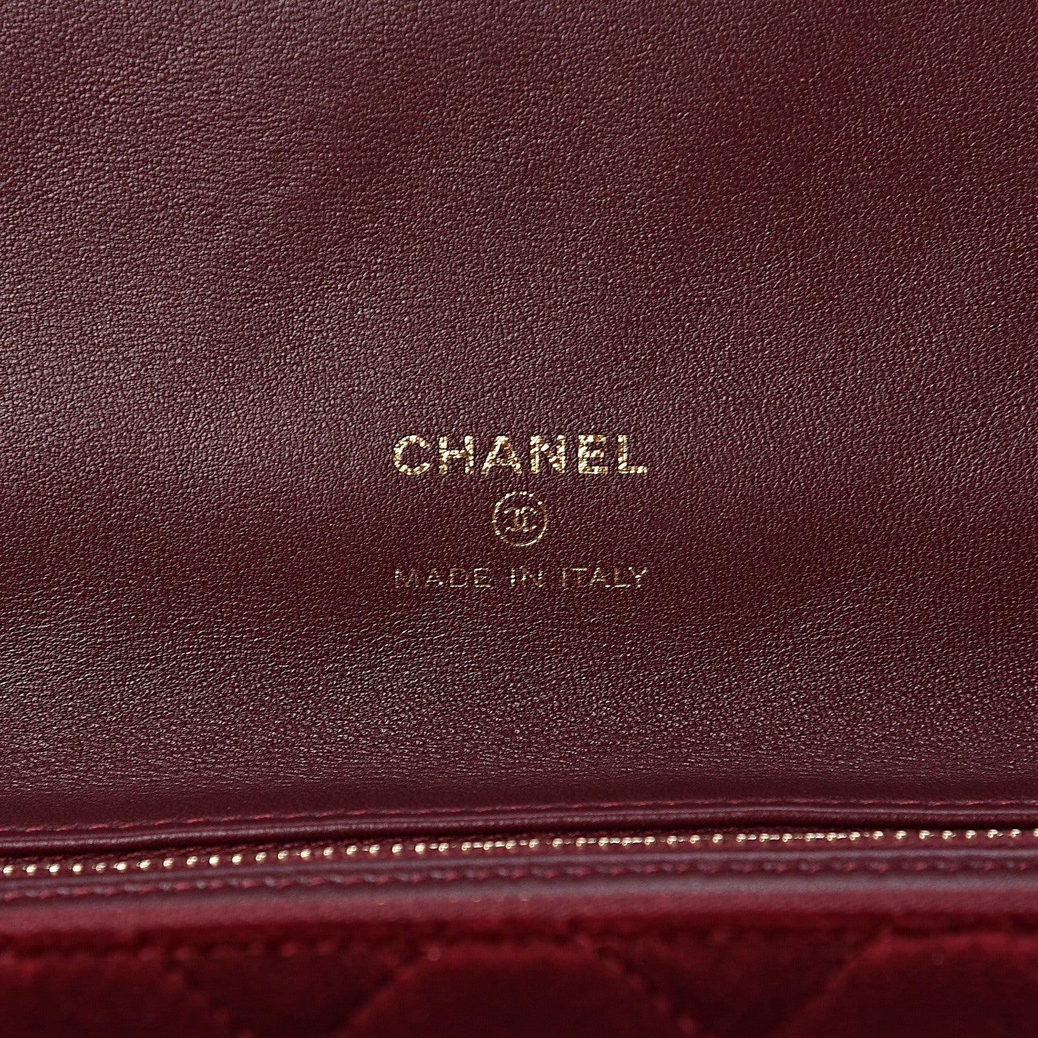 Chanel Velvet Lambskin Large 31 Pouch Burgundy 6 of 7