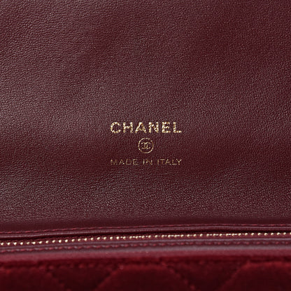 Chanel Velvet Lambskin Large 31 Pouch Burgundy 6 of 7