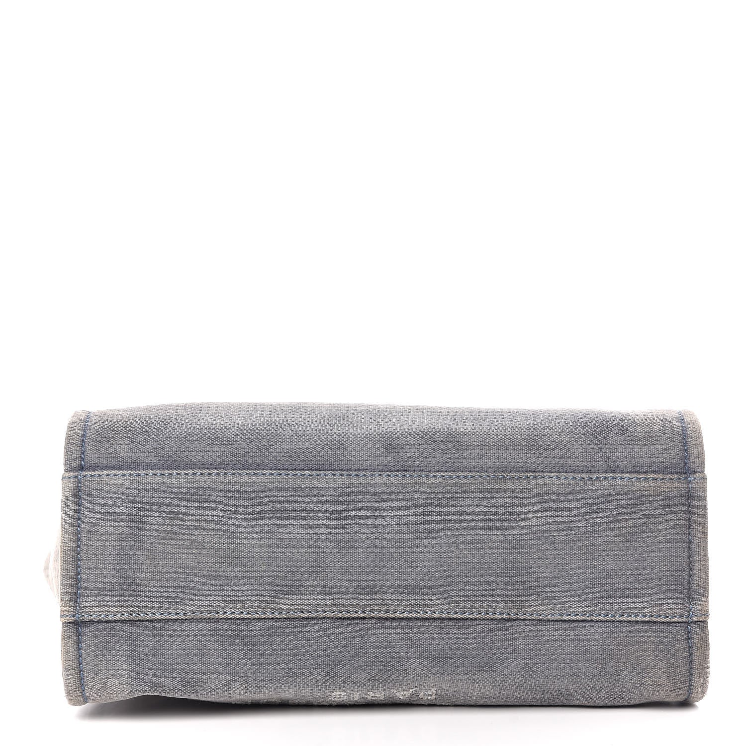 Chanel Canvas Small Deauville Tote Denim Blue 12 of 13