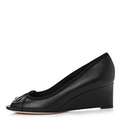 Gucci Calfskin GG Wedges 36.5 Black 1 of 10