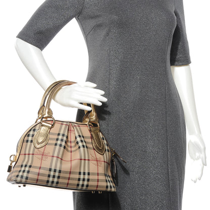 Burberry Haymarket Check Small Bowler Gold 2 of 8