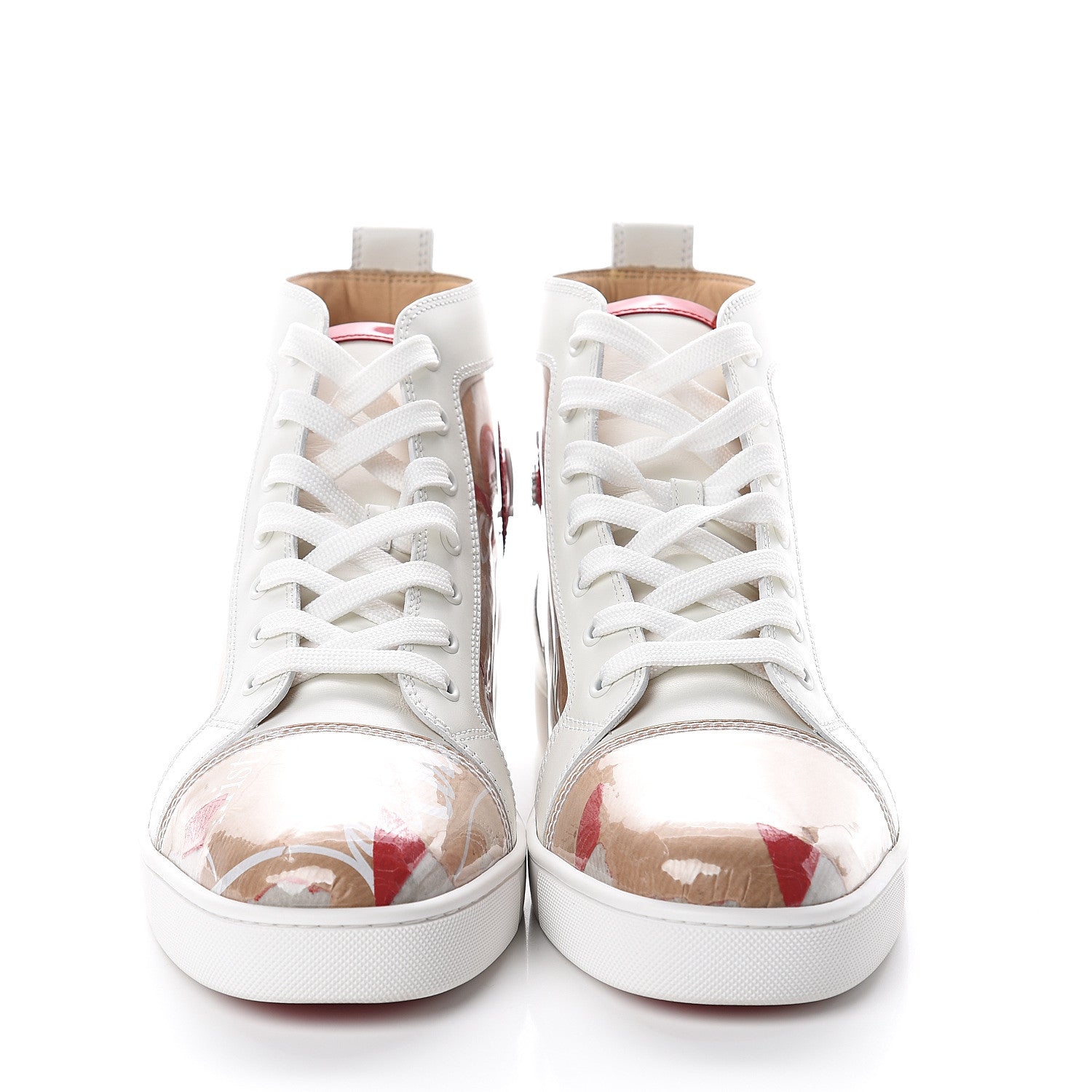 Christian Louboutin Loubi Kraft PVC Mens Louis High Top Sneakers 46 Multi 2 of 7