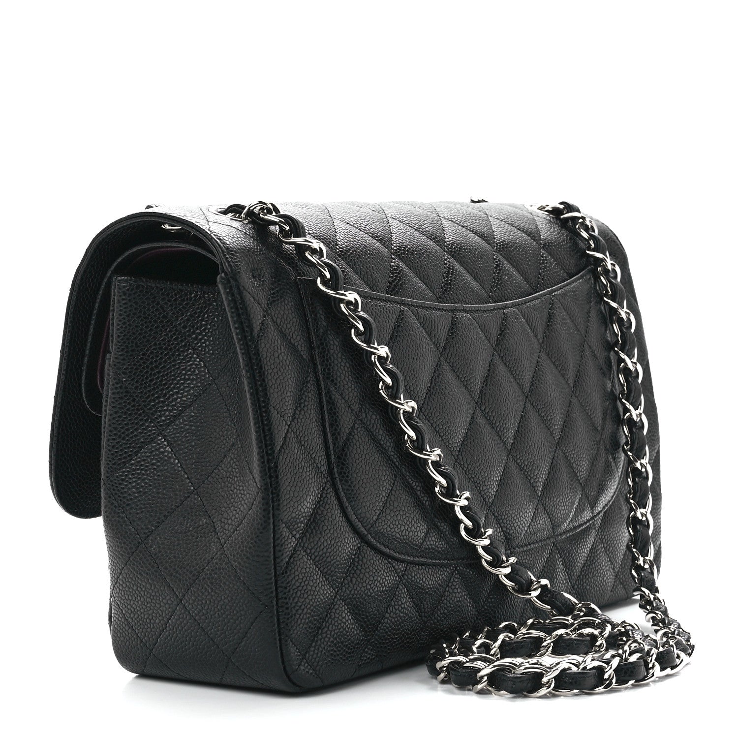 Chanel Caviar Quilted Jumbo Double Flap Black 3 of 12