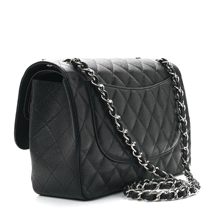 Chanel Caviar Quilted Jumbo Double Flap Black 3 of 12