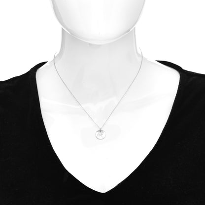 Tiffany Sterling Silver Letter R Disc Pendant Necklace 2 of 4