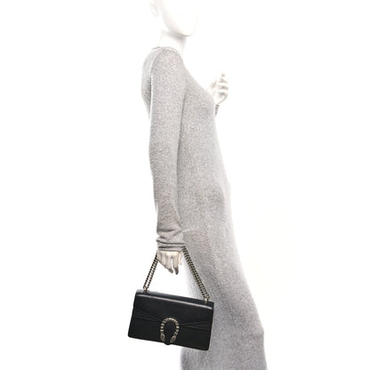 Gucci Pebbled Calfskin Small Dionysus Shoulder Bag Black 2 of 10