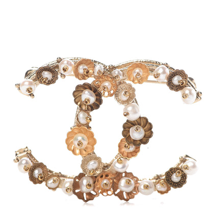 Chanel Pearl CC Brooch Gold 1 of 5