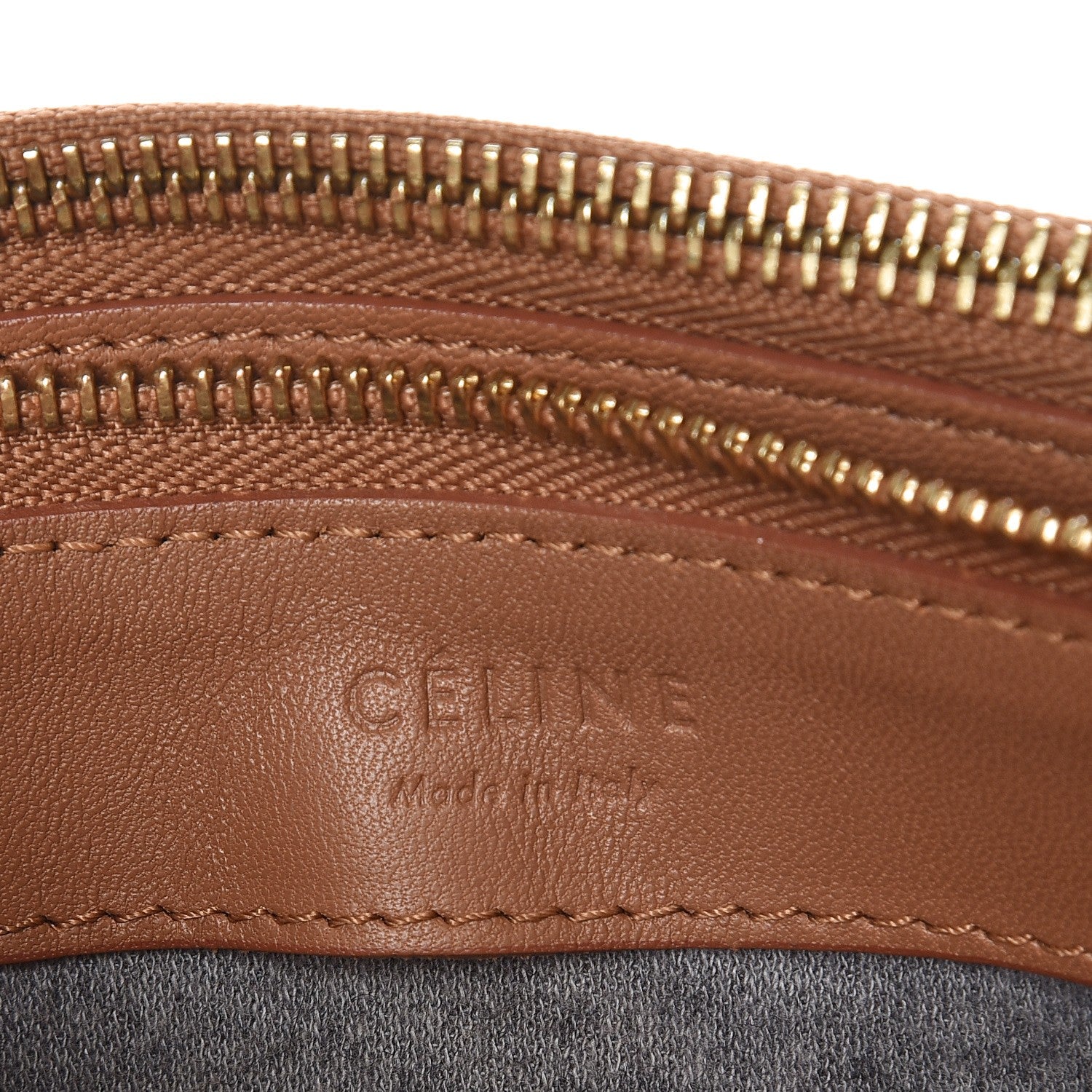 Celine Lambskin Small Trio Crossbody Bag Tan 5 of 11