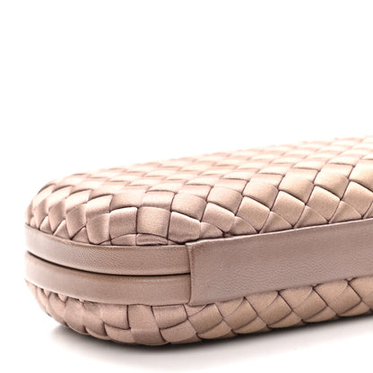 Bottega Veneta Satin Intrecciato Knot Clutch Nude 8 of 9