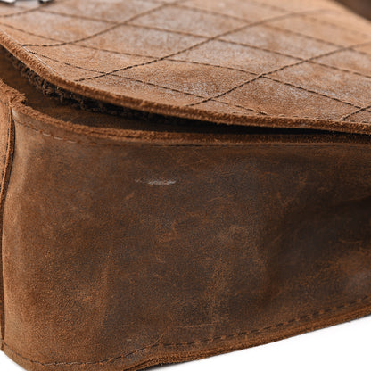 Chanel Nubuck Stitched Highlander Messenger Brown 15 of 17