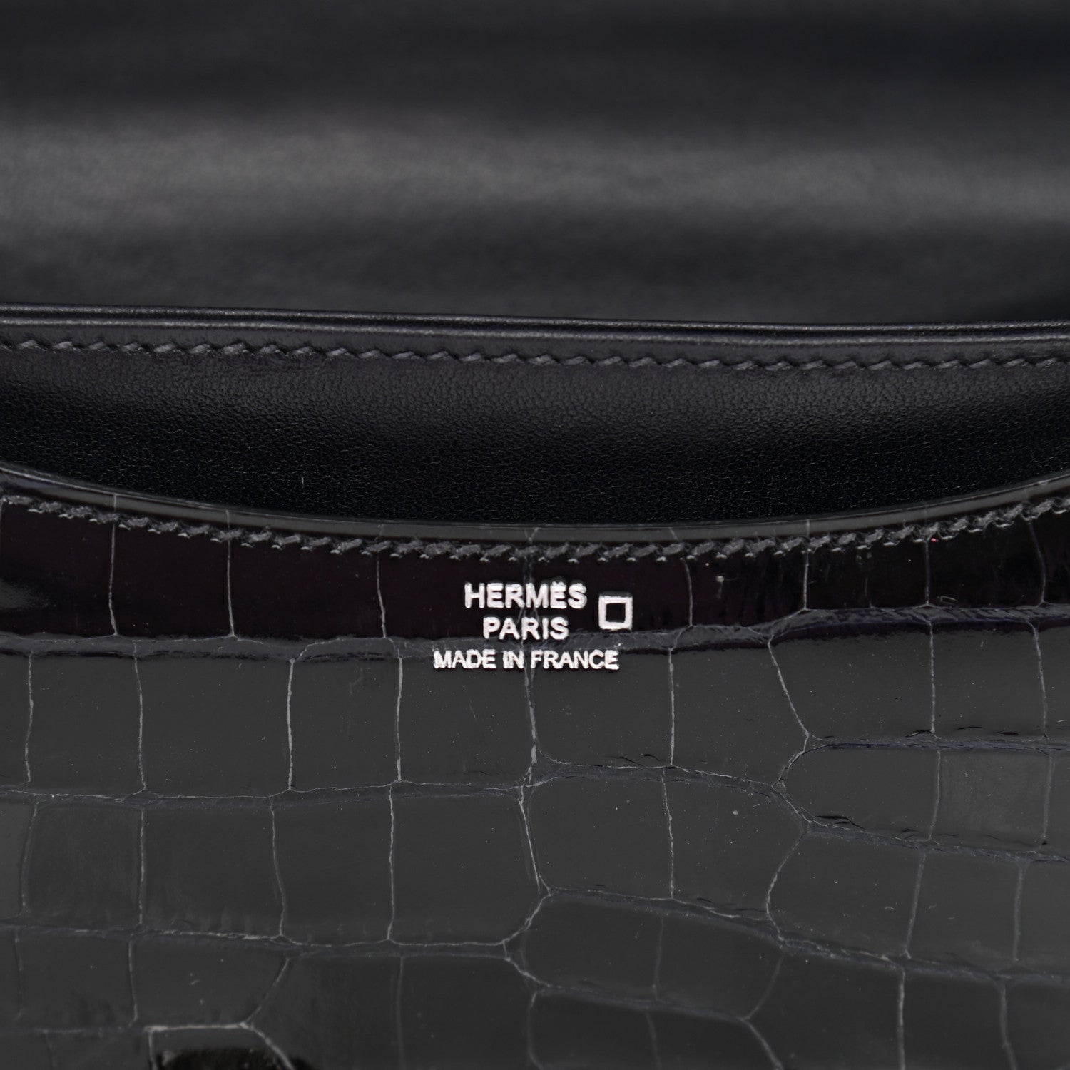 Hermes Shiny Alligator Constance 18 Bleu Marine 6 of 11