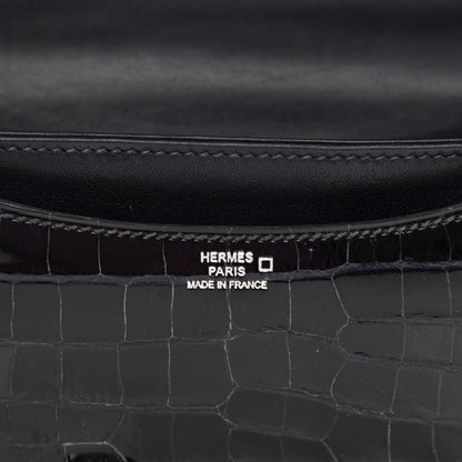Hermes Shiny Alligator Constance 18 Bleu Marine 6 of 11
