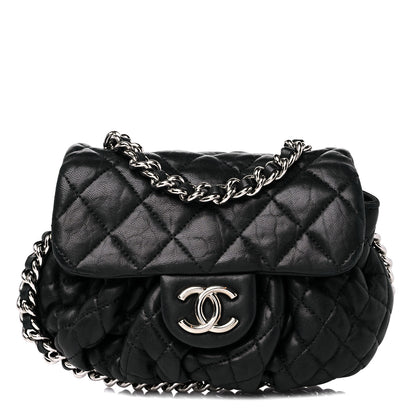 Chanel Washed Lambskin Quilted Mini Chain Around Flap Black 1 of 14