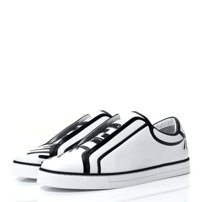 Fendi X JOSHUA VIDES Nappa Rockoclick Slip On Sneakers 38.5 Snow White Black 4 of 11