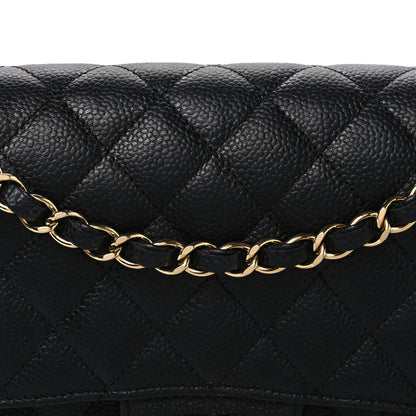 Chanel Caviar Quilted Medium Double Flap Black 7 of 9