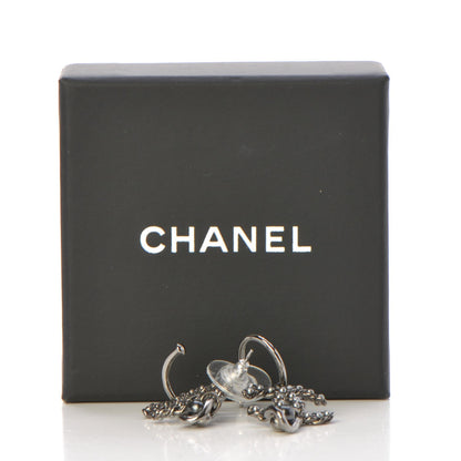 Chanel Pearl Bead CC Drop Earrings Grey Black 7 of 7