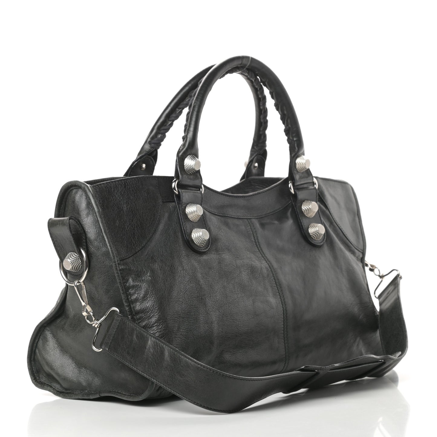 Agneau Giant 21 Silver Hardware Part Time Black