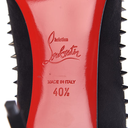 Christian Louboutin Veau Velours Anjalina 85 Pumps 40.5 Black Gun 7 of 14