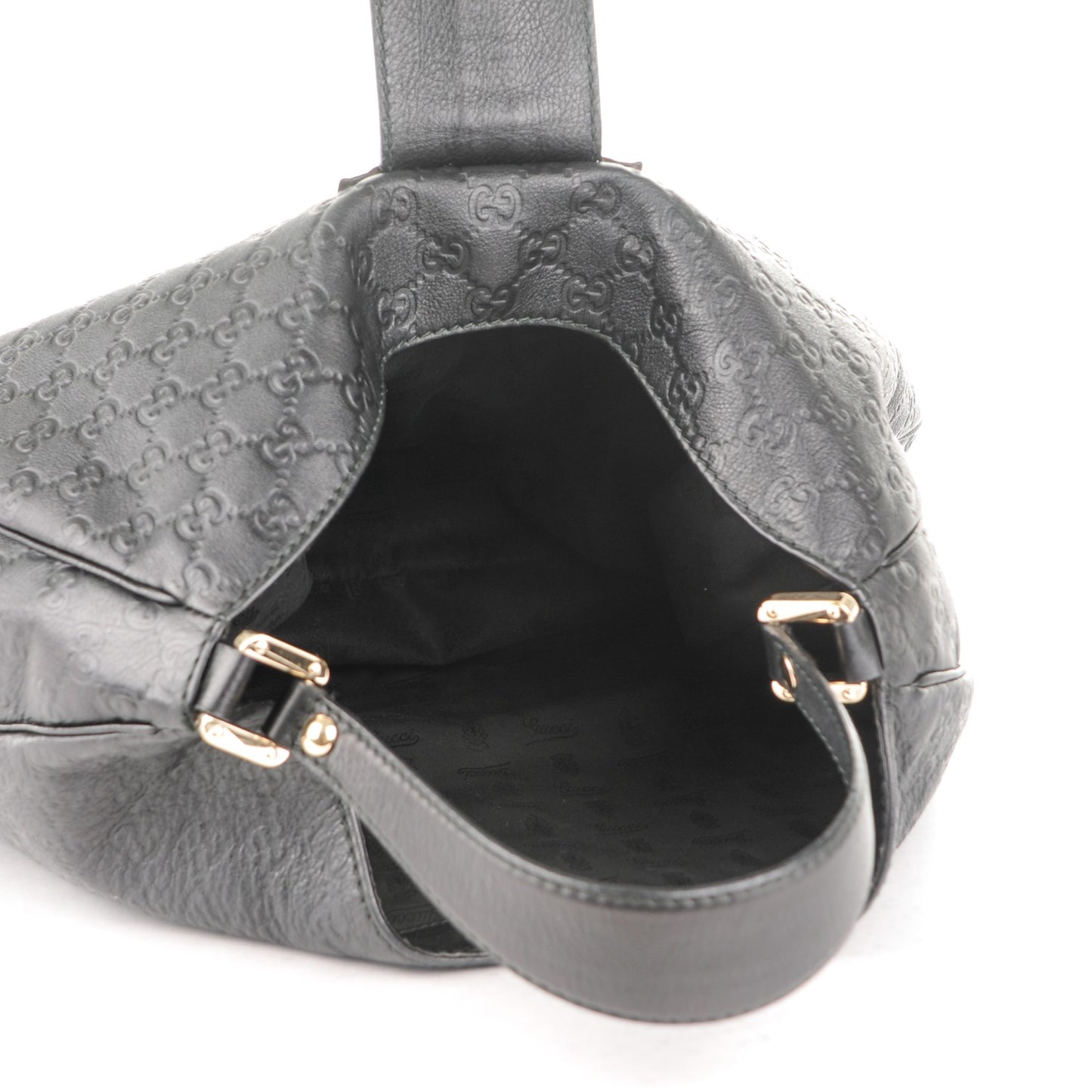 Guccissima Large New Ladies Web Hobo Black
