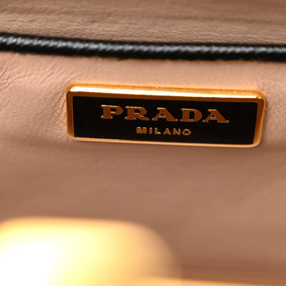 Prada Saffiano Vernice Pyramid Bag Black 6 of 9