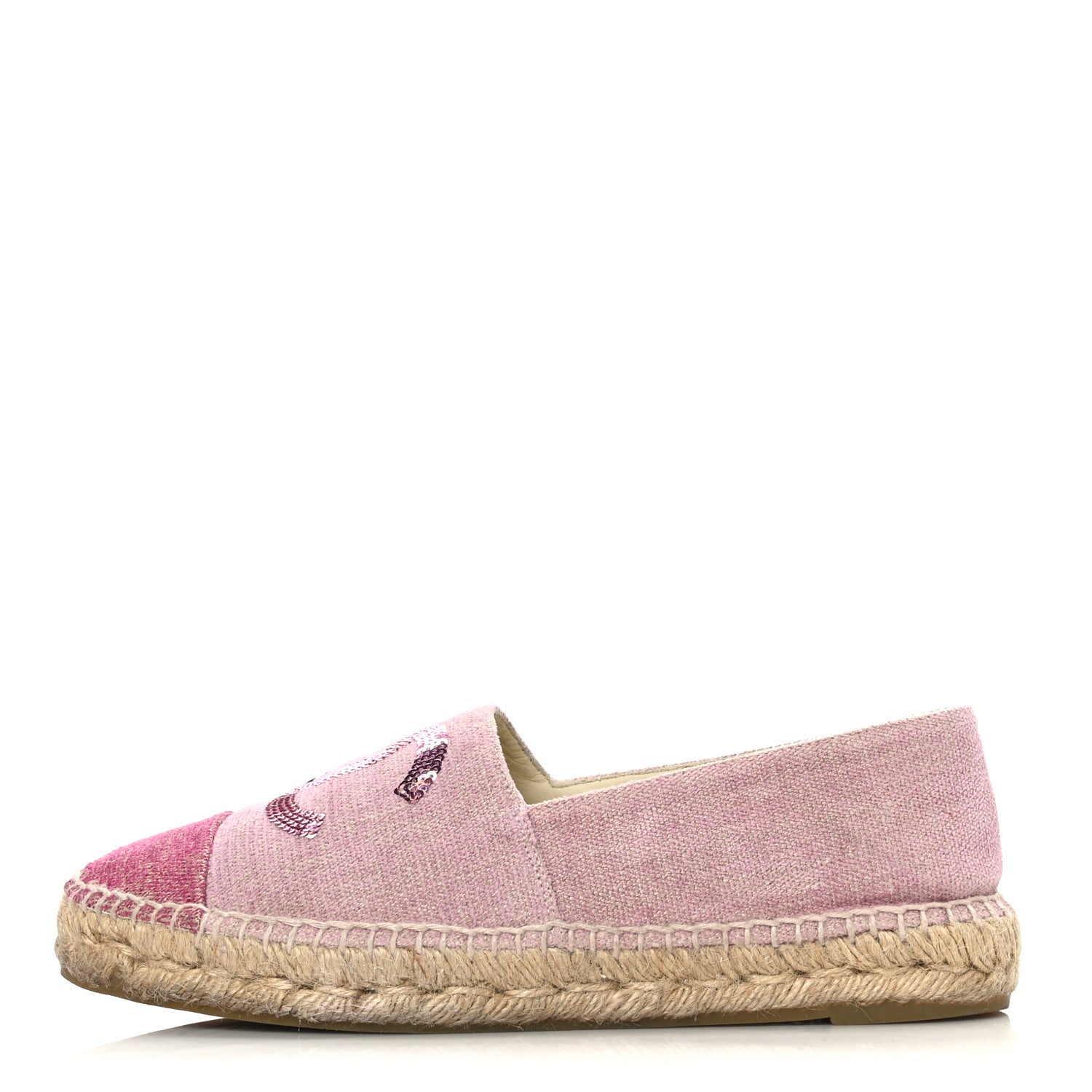 Chanel Toile Sequin CC Espadrilles 39 Pink Dark Pink 1 of 7