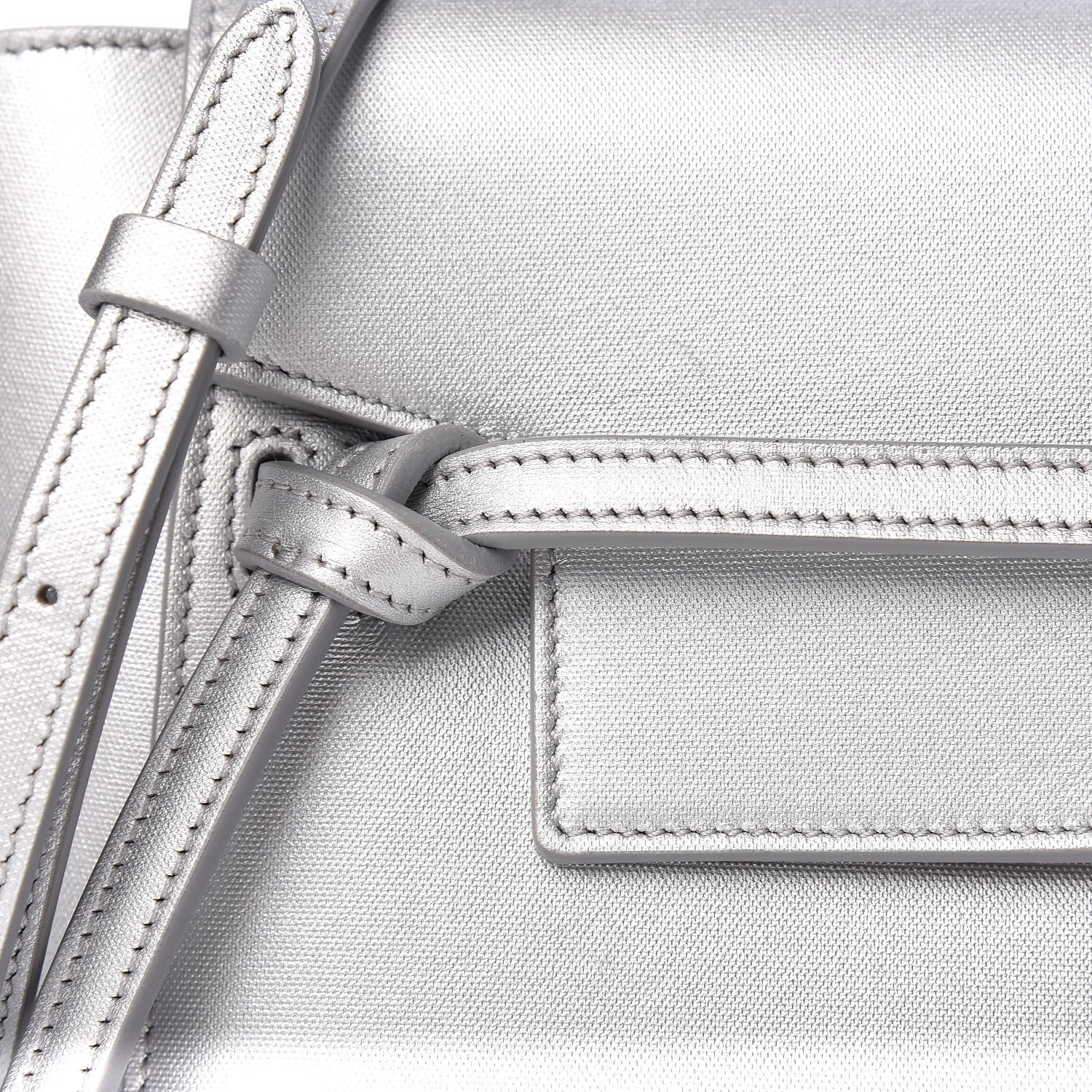 Celine Laminated Calfskin Nano Belt Bag Silver 11 of 11