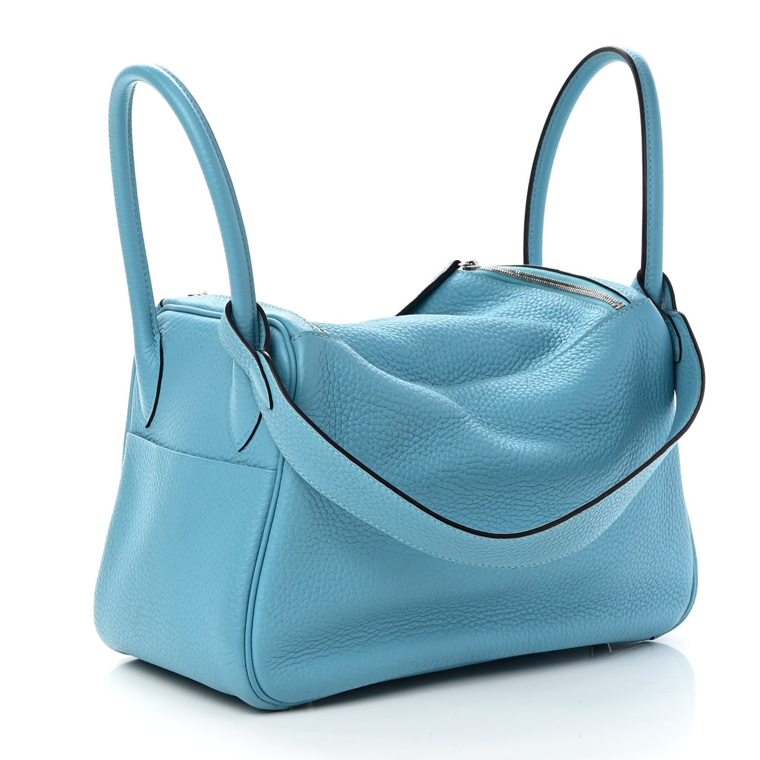 Hermes Taurillon Clemence Lindy 26 Bleu Du Nord 3 of 11