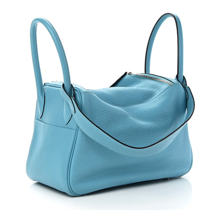 Hermes Taurillon Clemence Lindy 26 Bleu Du Nord 3 of 11