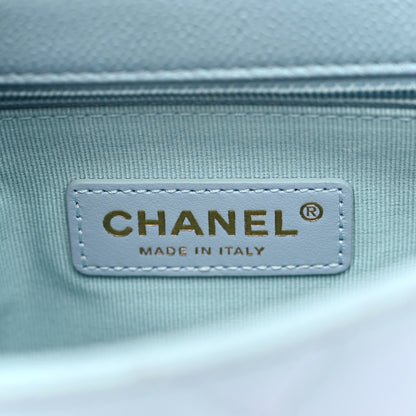 Chanel Iridescent Caviar Quilted Mini My Perfect Flap Light Blue 6 of 11