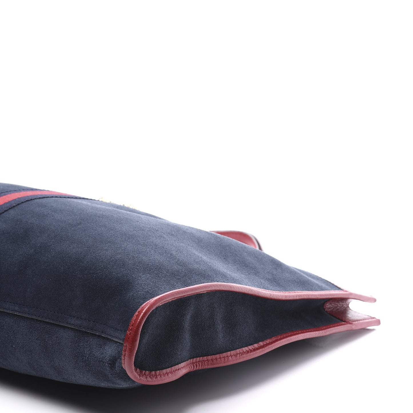 Suede Calfskin Large Rajah Chain Tote New Blue Romantic Cherry