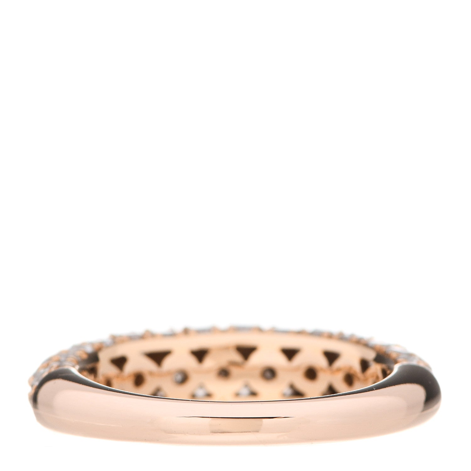 Roberto Coin 18K Rose Gold Diamond Dome Ring 53 6.5 3 of 4