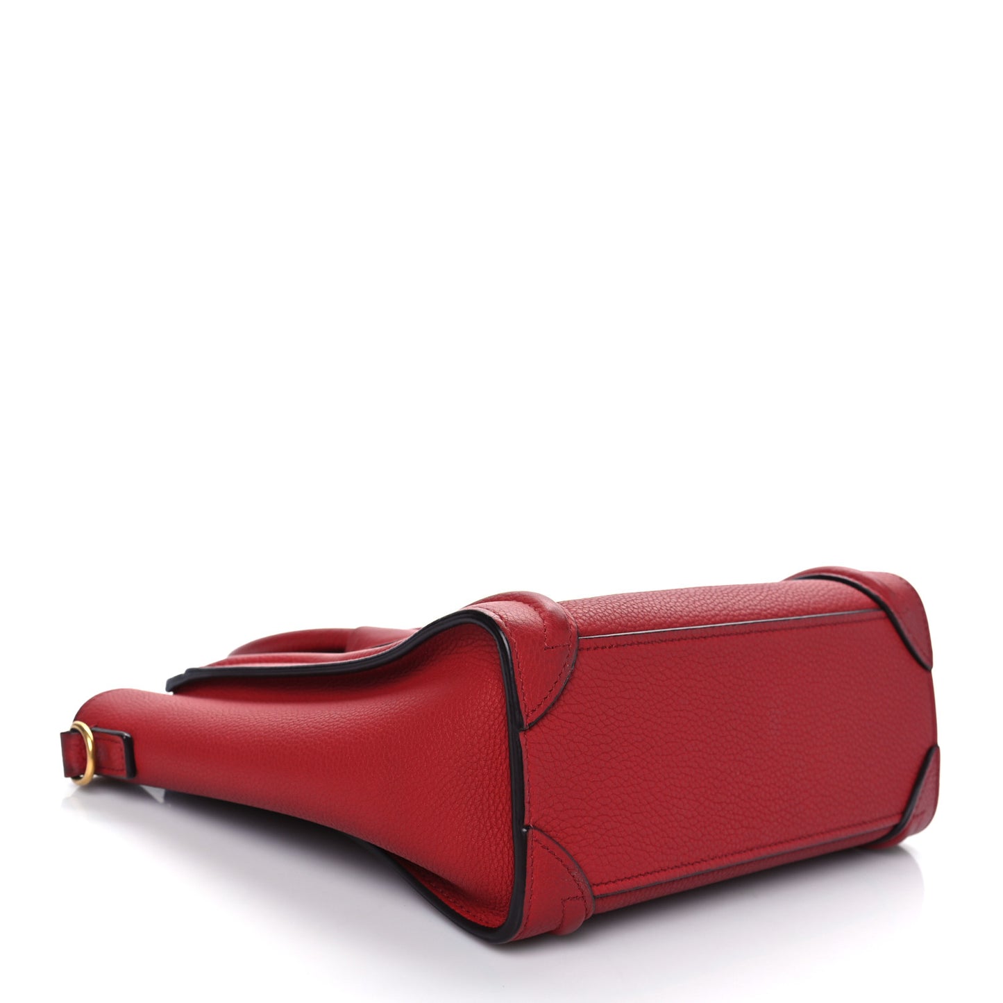 Drummed Calfskin Nano Luggage Red